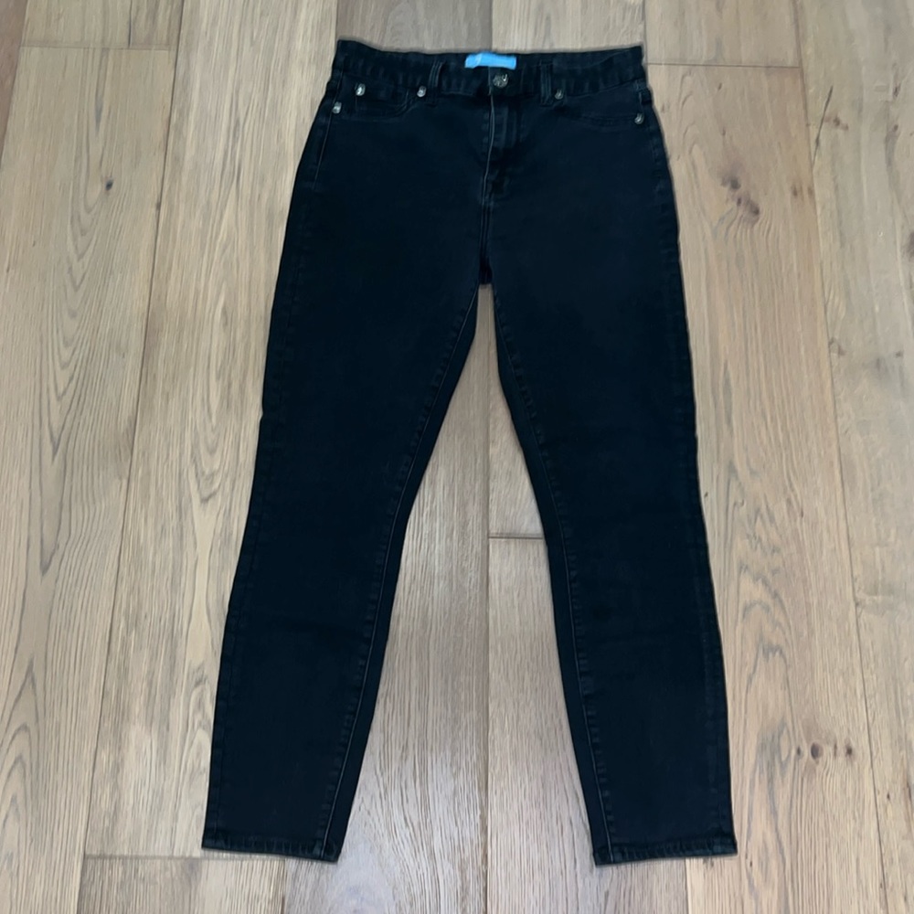 7 for All Mankind B(air) Denim Ankle Skinny in Black